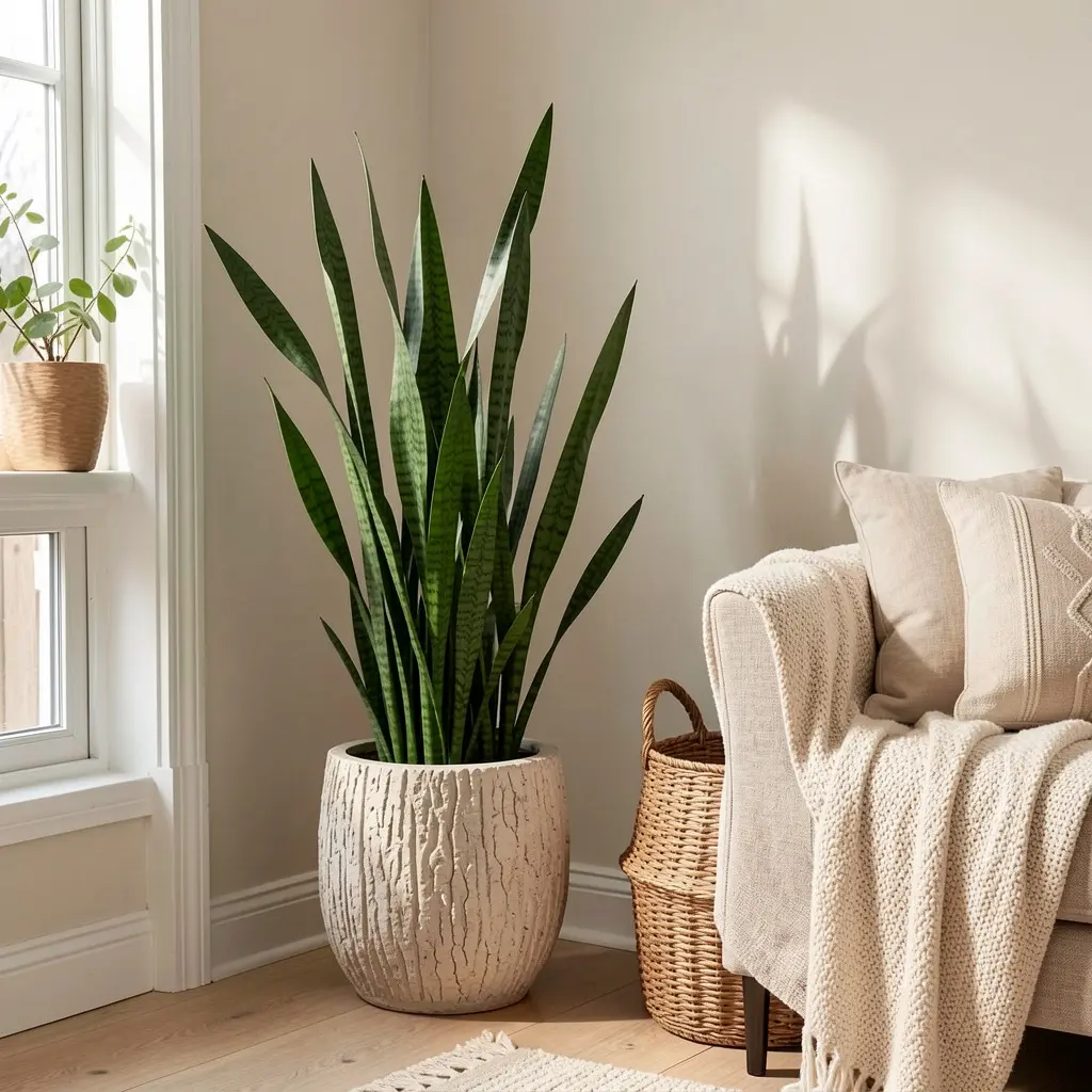 Stylish indoor plant arrangement